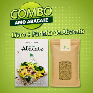 Combo Amo Abacate: livro + farinha caroço + folhas